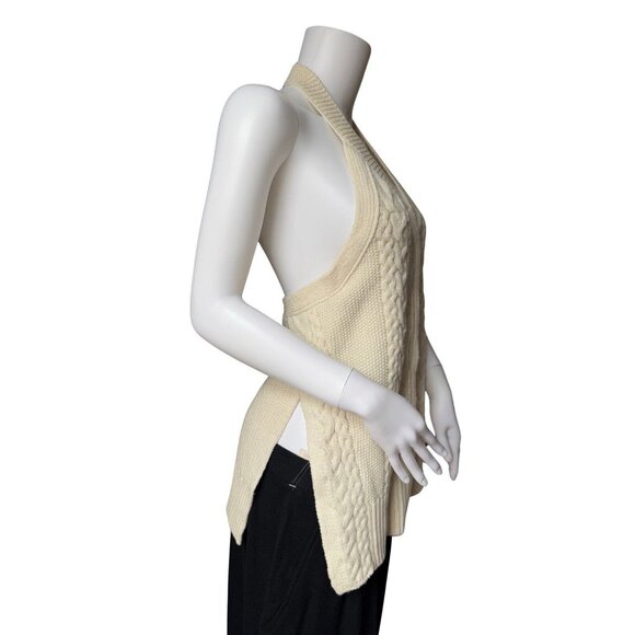 3.1 Phillip Lim Size S Zip Front Cable Knit Sleeveless Top - Picture 5 of 10